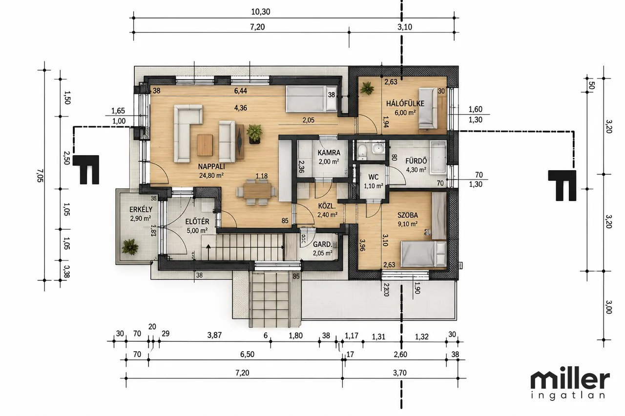 Debrecen Nagyerdőn, a Gvadányi utcában családi ház eladó - 3. fotó, összesen: 10